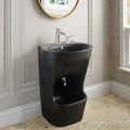 Meiyani Wudumate Bathroom  Black Basins Muslim Wudu Ceramic Floor Mounted Washing Sink Wash Basin With Foot Wash