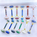 Wholesale White Opal Jade Stone Face Facial Care Kit Anti Aging Therapy Massager Xiuyan Green Jade Roller Tools