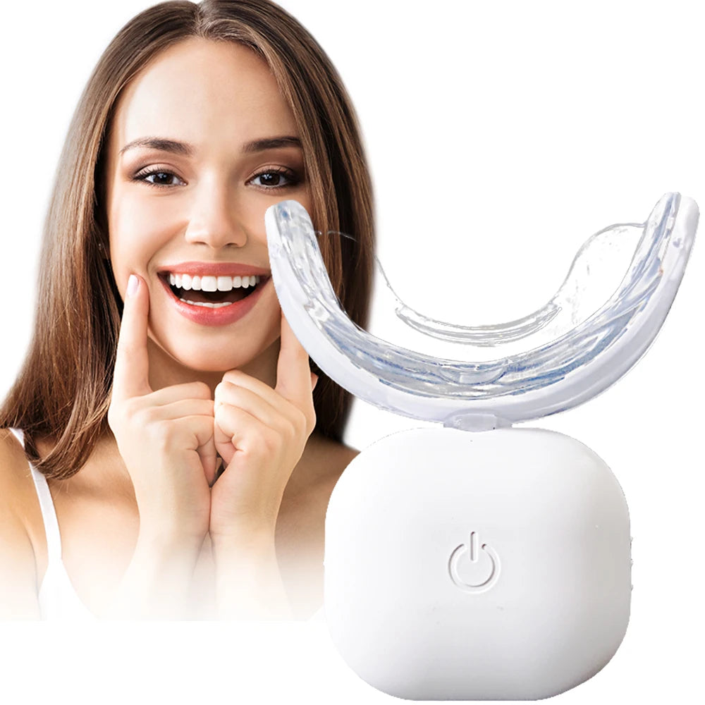 TONGWODE New Design Wireless Teeth Whitening Device Portable Blue Red 32 LED Lights Home Use 10 Mins Mini Tooth Whitening Light MegaBDM