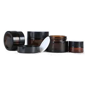 Fast Delivery 5ml 10ml 15ml 20ml 30ml 50ml Empty Amber Glass Cosmetic Jar for Cream