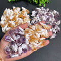 Natural Amethyst Rough Stone Wand Point Citrine Mineral Specimen Raw Citrine Point