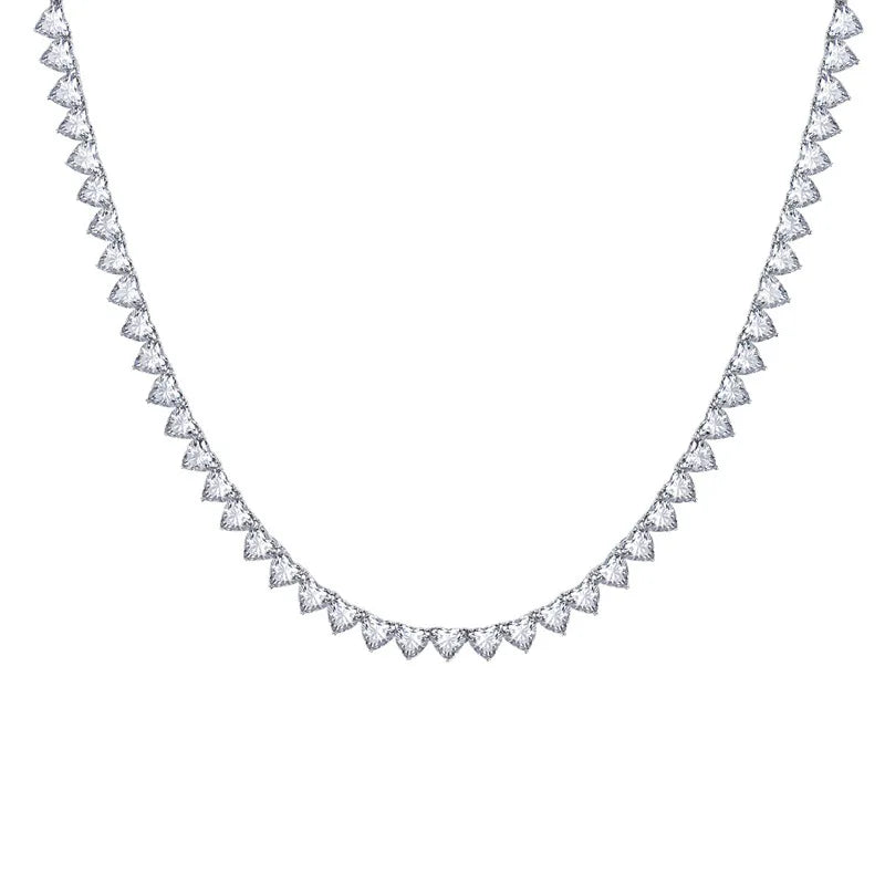 Heart Shape Zircon Chain Necklace Choker Necklace Luxury Jewelry 925 Silver Jewelry Fashion Jewelry Necklaces