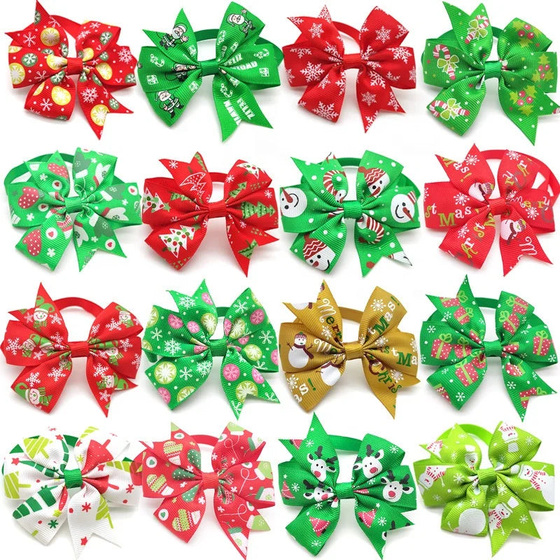 Festival Decor Christmas Pet Necktie Cravat Decoration Animal Tie Pet Bow Tie