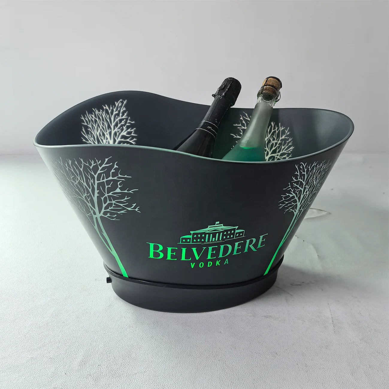 New Design Led Belvedered Ice Bucket RGB Glowing Battery-Powered Drink Chiller for Nightclub & Wedding Events Ice Bucket