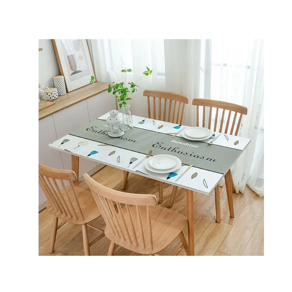 PVC Table Cover Rolls Colorful Non-Toxic Plastic Tablecloth Protect
