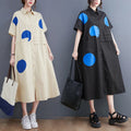 Boutique Wholesale 2026 Summer Literary Loose and Thin Western Style Short-sleeved Printed Mid-length Shirt Dress