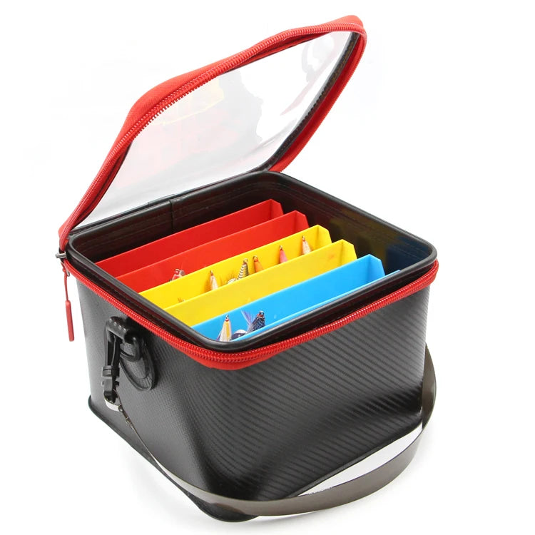 Multifunctional Portable EVA Bait Bucket Portable Fishing Shoulder Strap Tackle Boxes Spoon Tackle Box Storage Eva Bucket