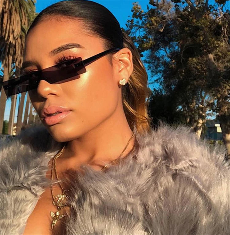 New Small Rectangle Sunglasses Women Fashion Sun Glasses