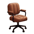 Adjustable Height Swivel Office Chair with Lift Synthetic Leather Comfortable