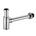 Modern Brass Chrome Brass Basin Sink Waste Trap Hot Sale Simply Copper Siphon P-Trap Waste Pipe Round Design Bottle Trap G 1/2