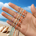 Go2boho 5pcs Adjustable Glass Seed Bead Bracelets Set Handmade Minimalist Beach Jewelry Waterproof Women Fashion  Summer Gift