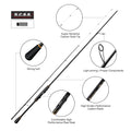 2 Sections Pole Carbon Fiber Ultra Light Fishing Spinning Rod Inshore Saltwater Casting Rod