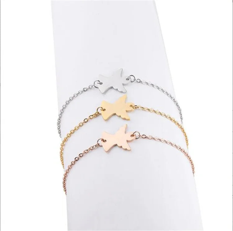 Popular Hot Selling Stainless Steel Classic Simple Angel Bracelet Little Angel Wing Bracelet