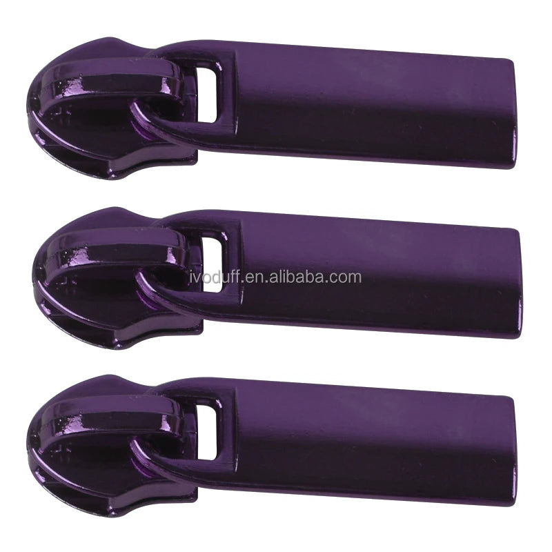 Rectangle 5# Nylon Handbag Purse Zip Pull Head Zipper Puller Sliders