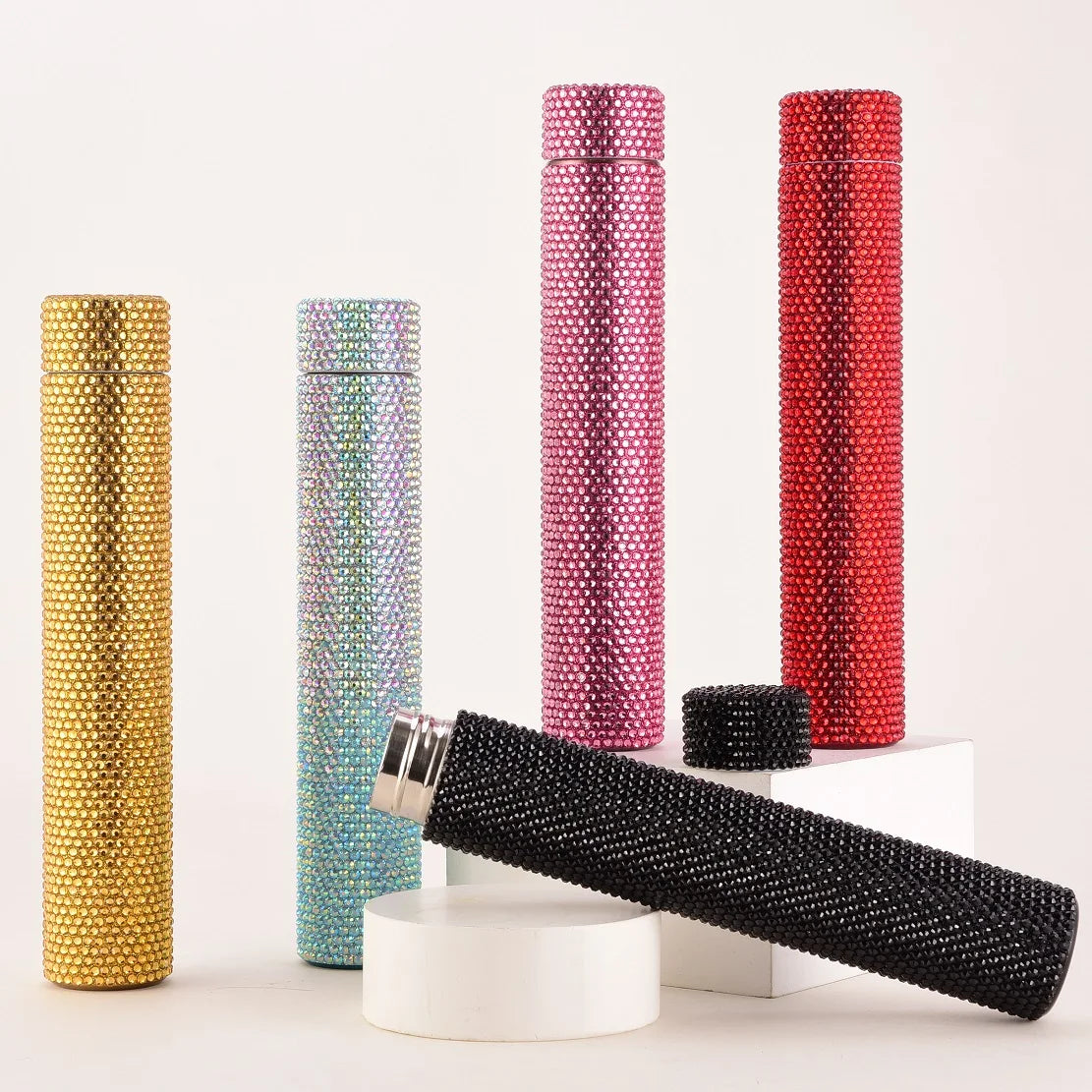 Stainless Steel Insulated Water Bottle Double Wall Metal Water Bottle With Diamonds