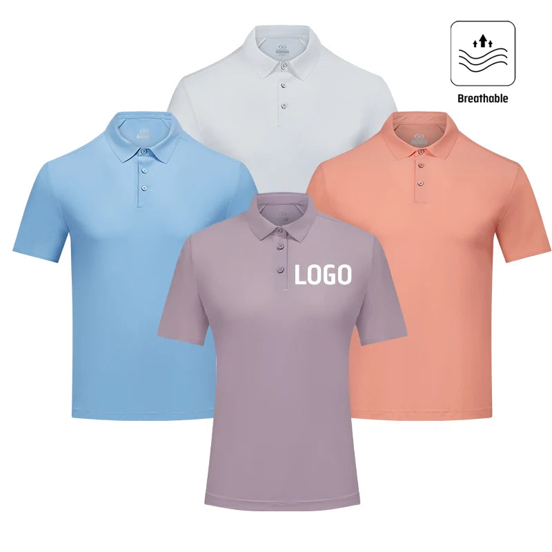 Bluk Summer Golf Sportswear Collar Color Block Custom Printing Logo Men's Polo Shirt Quick Dry Polo T-shirts Unisex