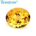 Beautiful Natural Citrine Crystal  Gemstone Oval Shape Yellow Color Natural Cut  for Jewelry Making