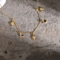 VIANRLA Dainty Moon and Star Necklace Minimalist 925 Sterling Silver Delicate Tiny Charm Necklace