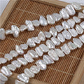 Zhuji 7x12mm Real Pearls Natural Freshwater Biwa Shape Pearl String for Jewelry Making