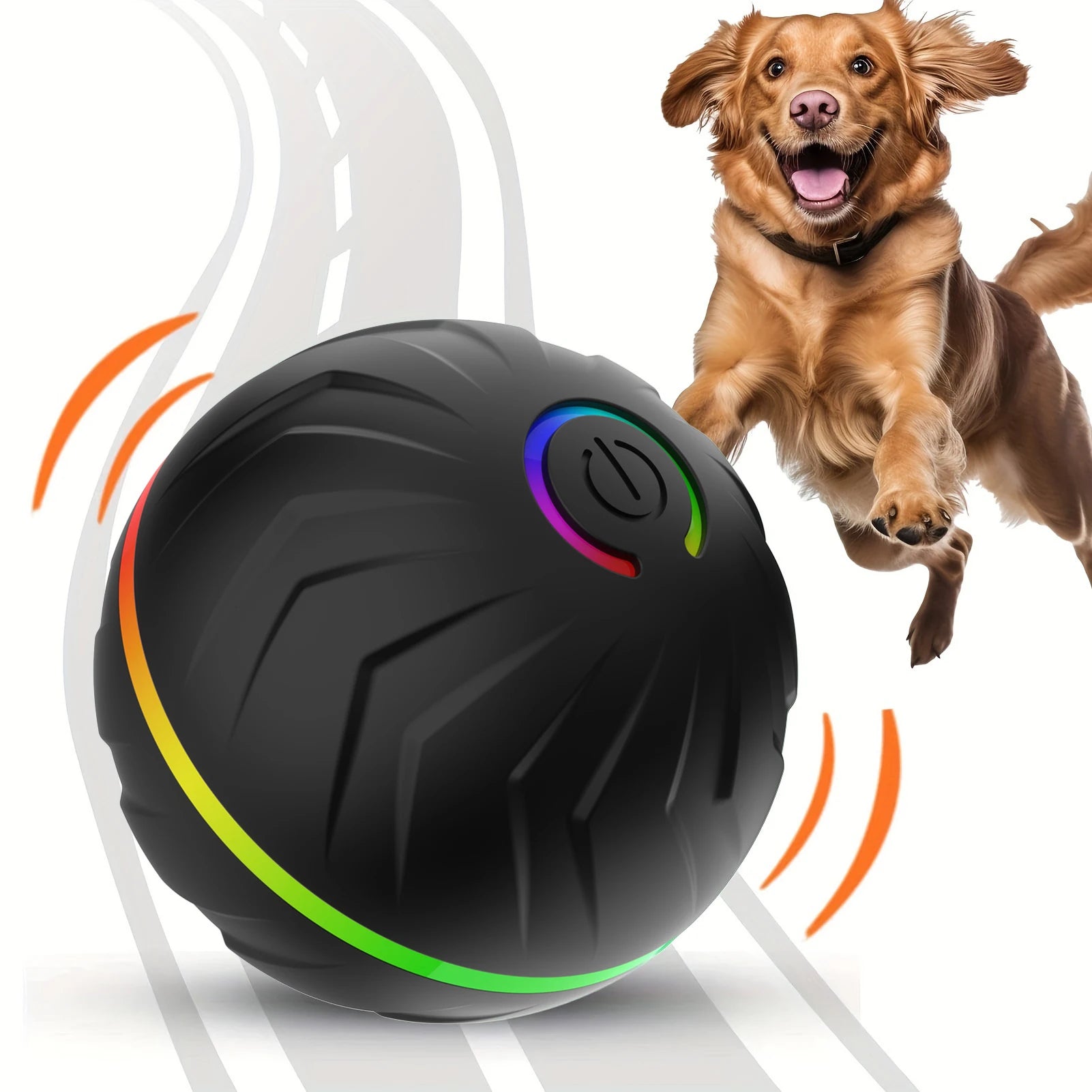 New Pet Smart Toy Ball Dazzle Color Lighting Long-Time Gravity Bounce Ball Jumps Rolls Randomly Dog Cat Ball Toy
