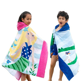 High Quality Cotton Macrame Poncho Beach Towels Tie Dye Stripe Print in White Purple Long Child Size Wholesale Cheap