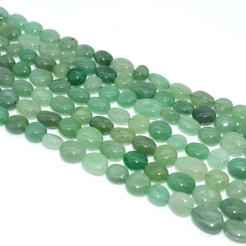 Wholesale DIY Jewelry 6*8/8*10mm Natural Green Aventurine Loose Gemstone Beads Stone Beads for Creative Designs