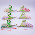Elegant Lily of the Valley High Texture Bright Metal Flower Temperament Grab Clip Design Sense Hair Accessories Women