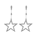New Shiny Crystal Five-Pointed Star Long Star Pendant Exaggerated Big Drop Earrings with Wild Personality Fashionable Stylish