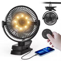 Wholesale 12000mah USB Rechargeable Clip Fan with 5 Blades Mechanical Control for Outdoor Golf Cart Gym Desk Camping Tent