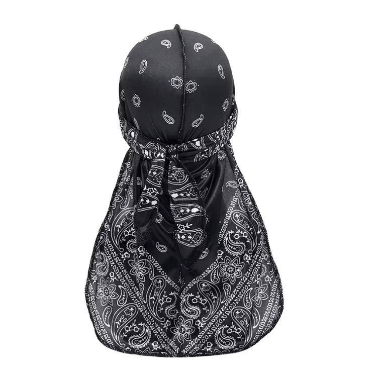Custom Pattern Duragesic Paisley Pattern Silk Durags Women Hiphop Head Wrap Bandana Cap Durags for Men