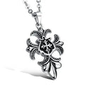 Wholesale Religious Silver Cross Pendant Men's Retro Style Vintage Steel Cross Jewelry Fine Pendants & Charms Wholesale for Men