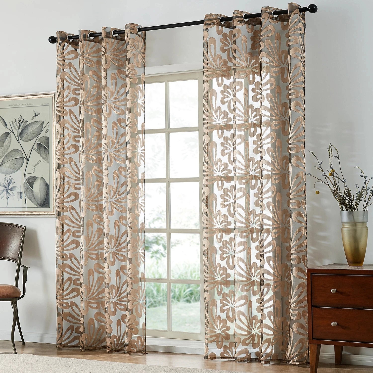 XinLan Luxury Geometric Tulle Voile Curtains Living Room Bedroom Hotel Windows Decorations
