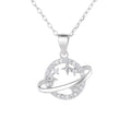 YAENO 925 Sterling Silver Planet Globe Necklace