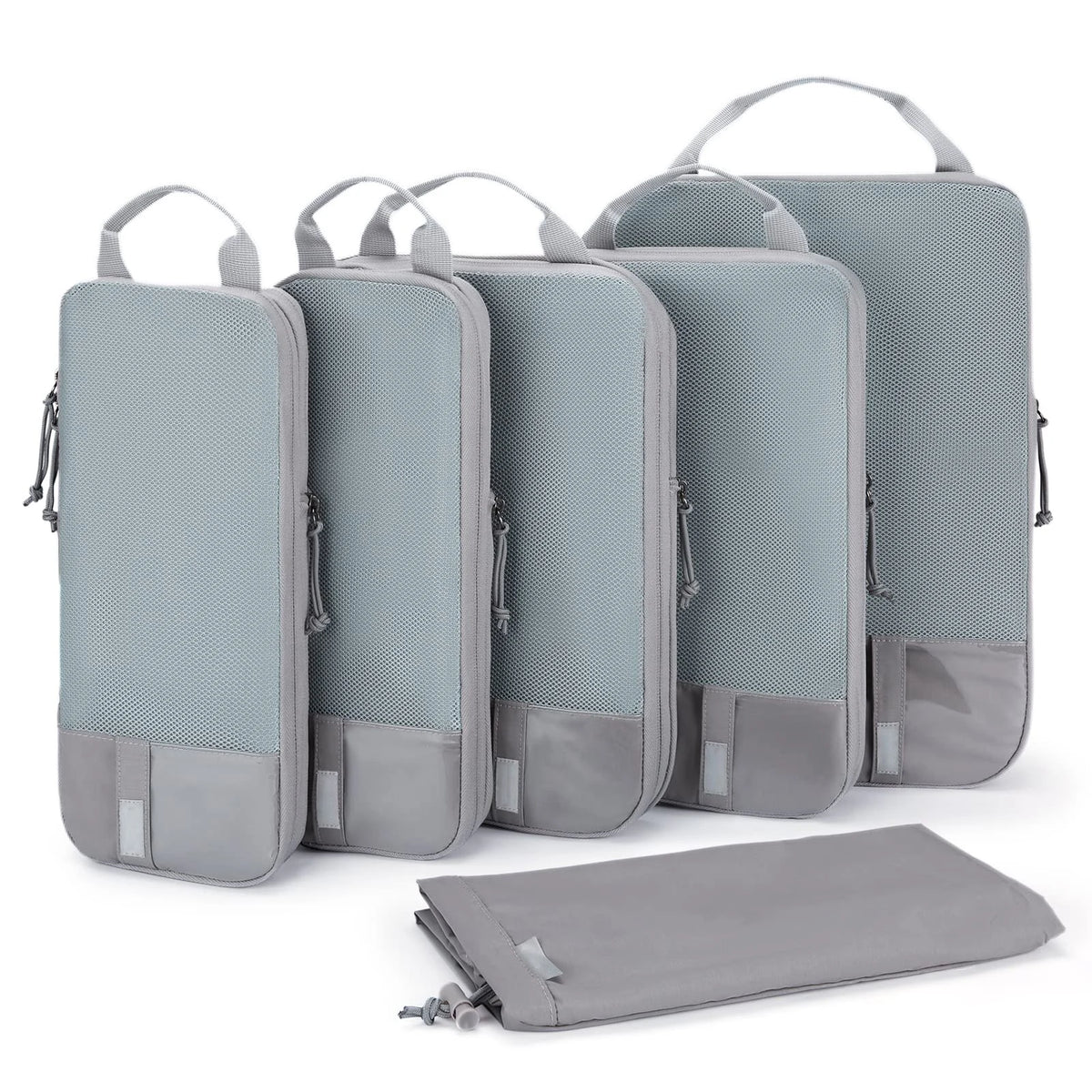OEM Fashionable 6-Piece Travel Cubes Set Waterproof and Lightweight Luggage Storage Organizer Bag with Zipper Closure