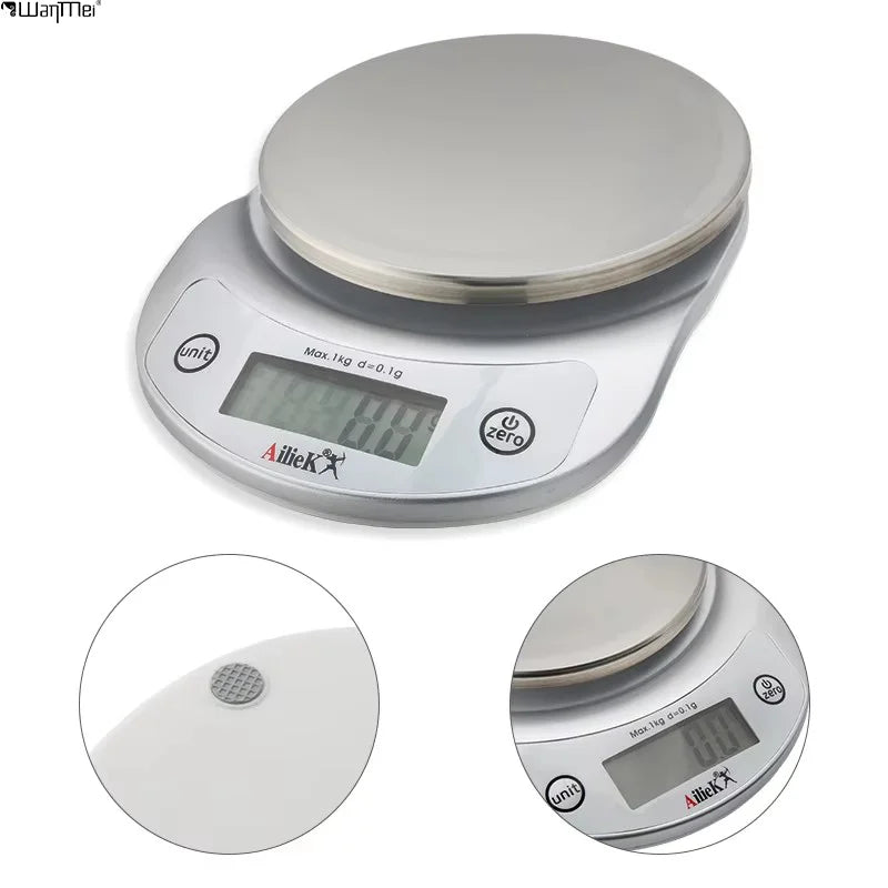 Wanmei High Precision Multifunction Electronic Digital Scale Metal Jewelry Weight Balance for Salon Hair Dye Reagent