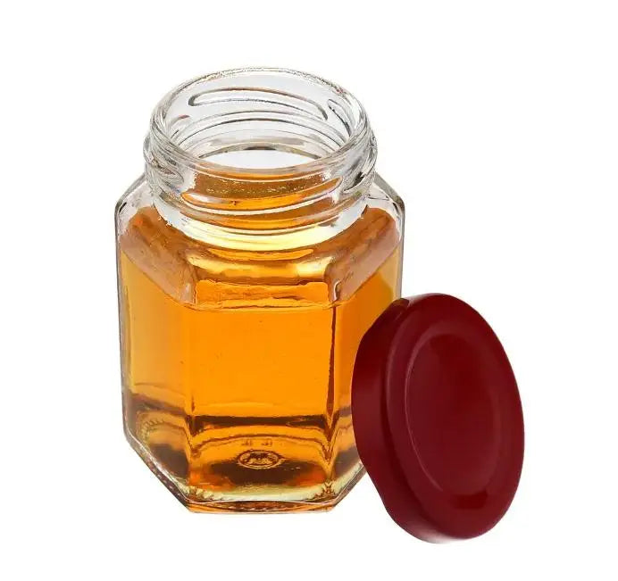 45ml 100ML 280ml 500ml 730ml Clear Hexagonal Six Sided White Honey Glass Bottles