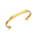 EManco Simple Men's Open C-Bracelet Stainless Steel Bright Silver Logo Cuff Personalized Fashion Accessories Wholesale