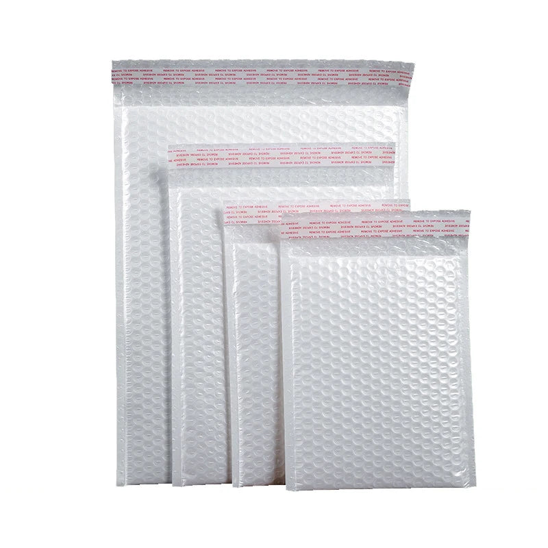 Customized Printed logo White Poly Holographic Bubble Mailers Padded Envelopes Shipping Packaging Bags