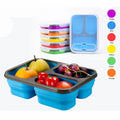 Hyri Silicone Microwave Airtight Foldable Fresh Food Bento Storage Containers Collapsible Lunch Box