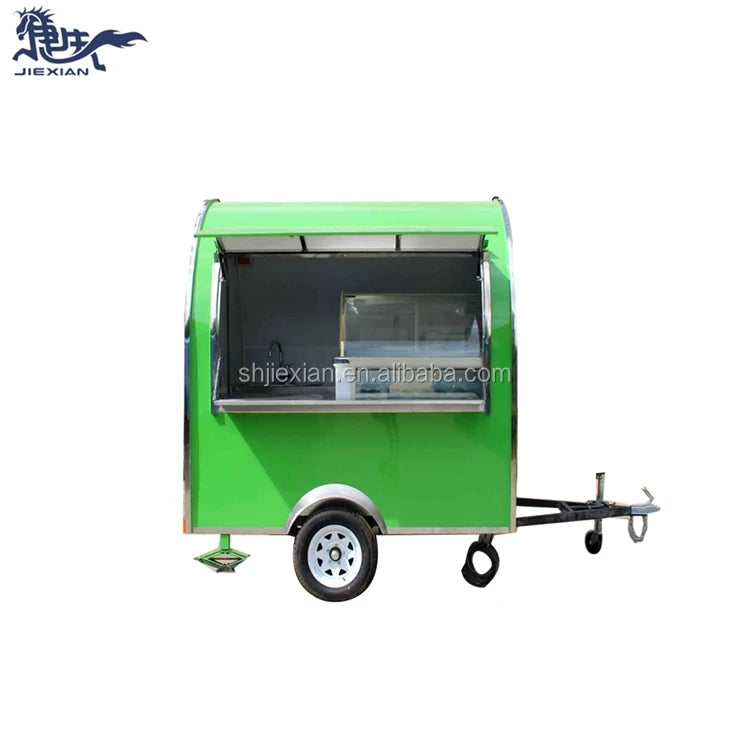 JX-FR220W Fast Food Truck Van Custom Mobile Freezer Vending Carts for Snack Foods Street Pizza BBQ Food Trailers for Sale