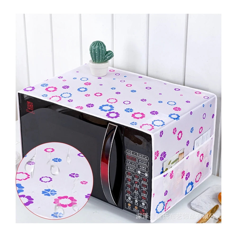 Heat-Resistant Waterproof Dust-Proof PEVA Eco-Friendly Folding Microwave Oven Grill Cover Protector Case for Toaster Oven