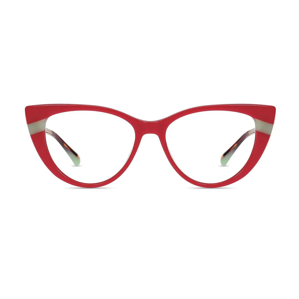 FEROCE 2022 Lady Lamination Colorful Acetate Eye Cat Eyewear