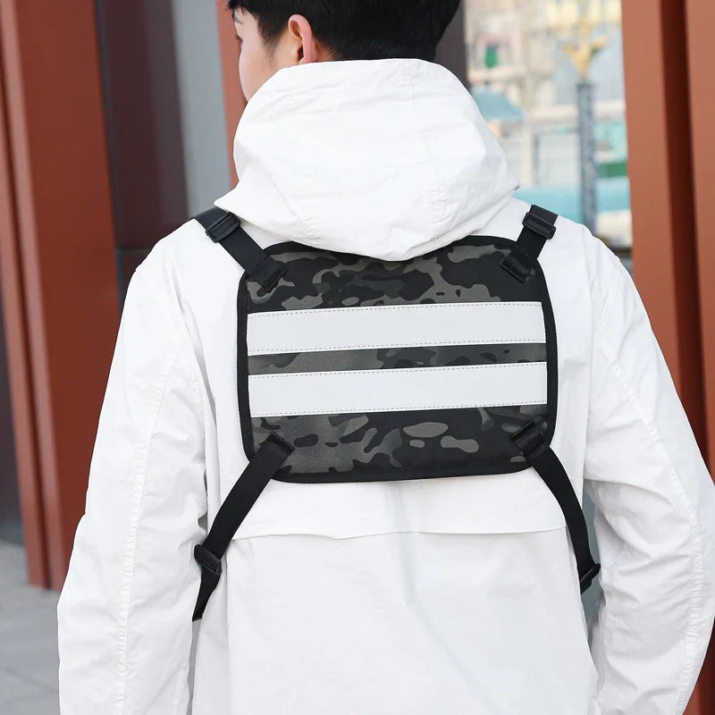 2025 Low MOQ Men's Anti-theft Safety Chest Bag Waterproof Sling Bag Chest Pack Tactical Vest Bag