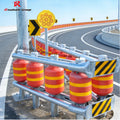 ROADSAFE Highway Guardrail Roller Barrier System with Impact Absorbing & Collision Protection Function Traffic Yellow Drum