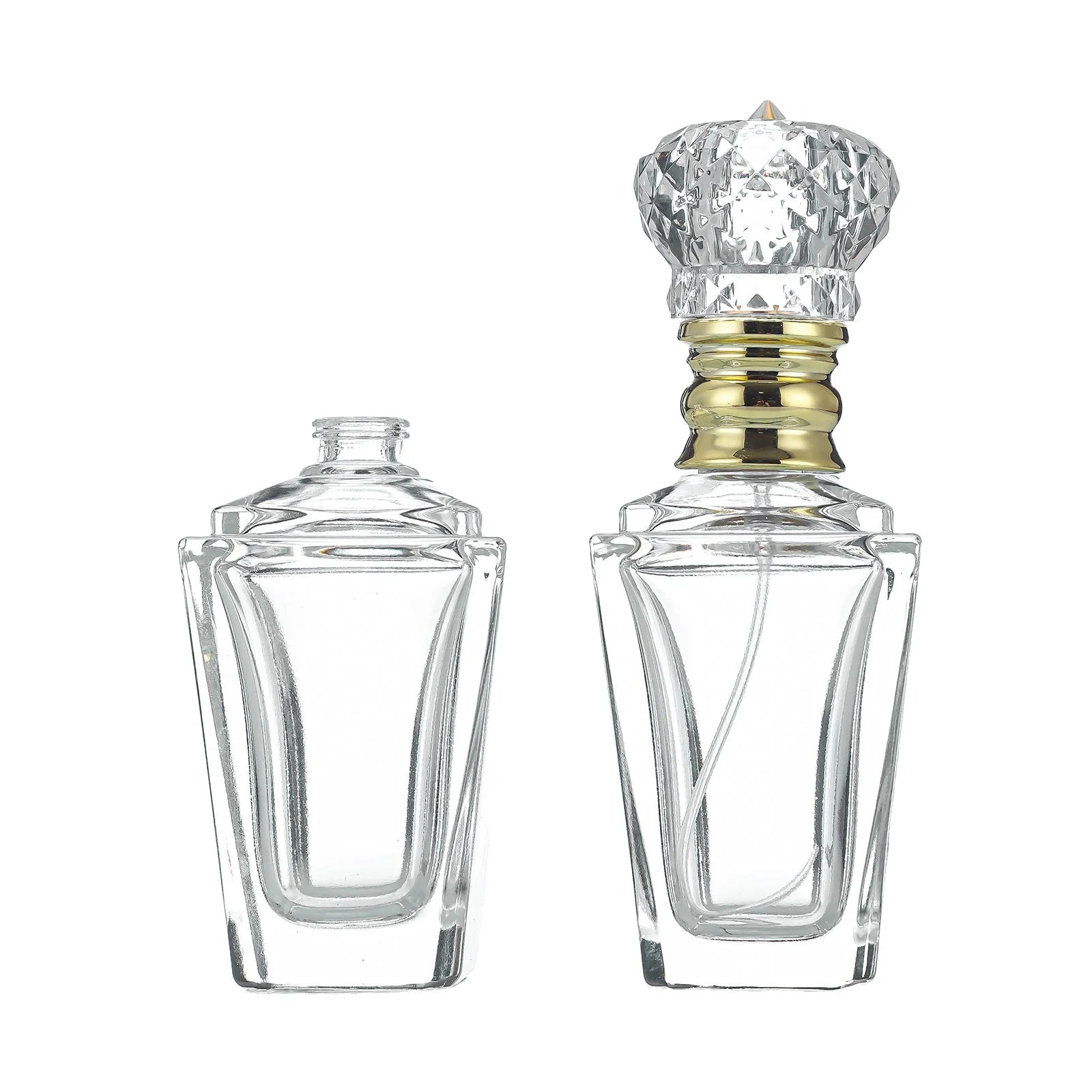 Manufacturers Supply  Inverted Tapered Perfume Bottle 60ml Glass Empty Bottle Bayonet Bottle