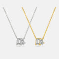 FUAMAY 925 Silver Pear Cut and Emerald Cut Necklace Stone Pendant Zircon 925 Silver Fashion Jewelry Women Necklaces