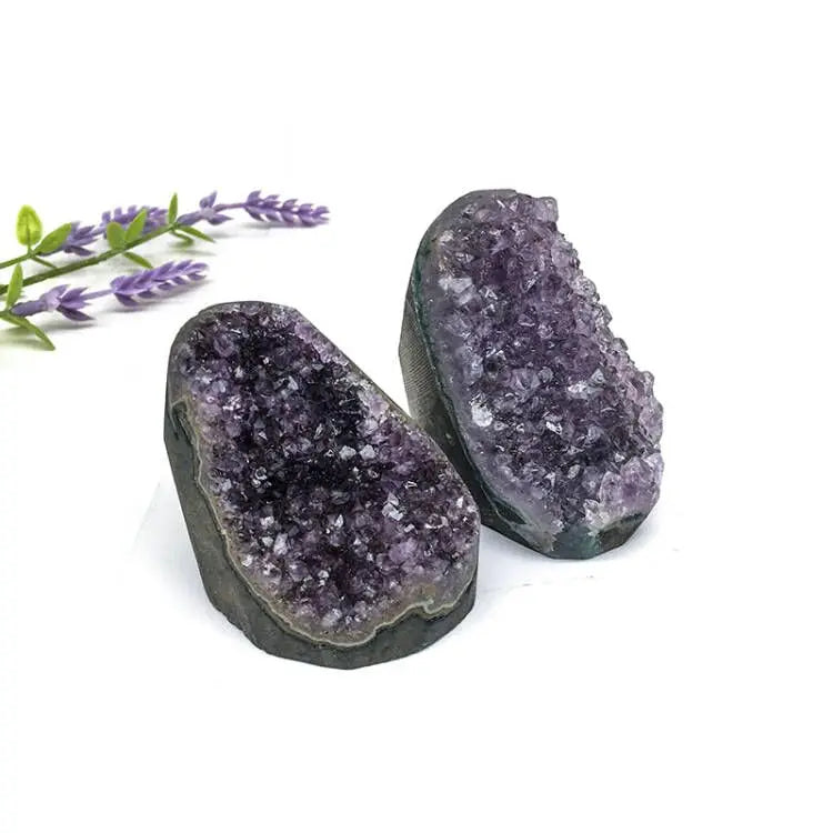 Wholesale Natural Crystal Gemstone Polished Amethyst Cluster Geode Free Shape Heading Gemstone for Home Decoration and Gifts