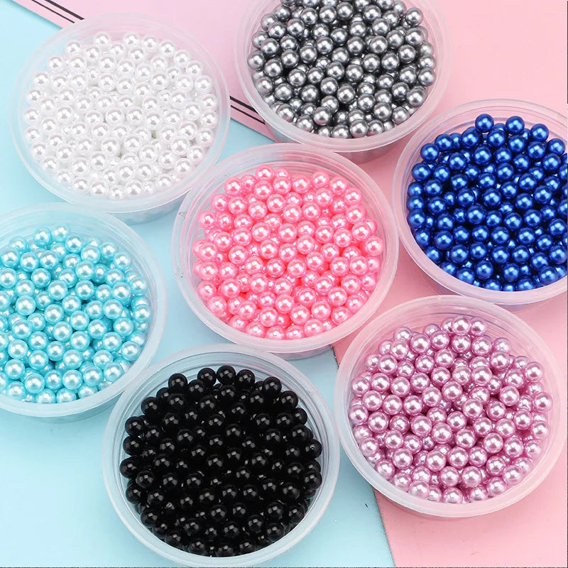 Factory Direct Sale No Hole Imitation Pearl Beads Clothing Store Accessories Colorful ABS Pearl Beads