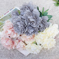 BH210828-2 Wholesale Luckygoods Hot Selling Flowers Artificial Home Peony 7 Head Bouquet