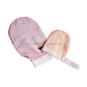 Private Label Silk Glove Turkish Bath Glove Viscose Fabric Face Exfoliating Gloves